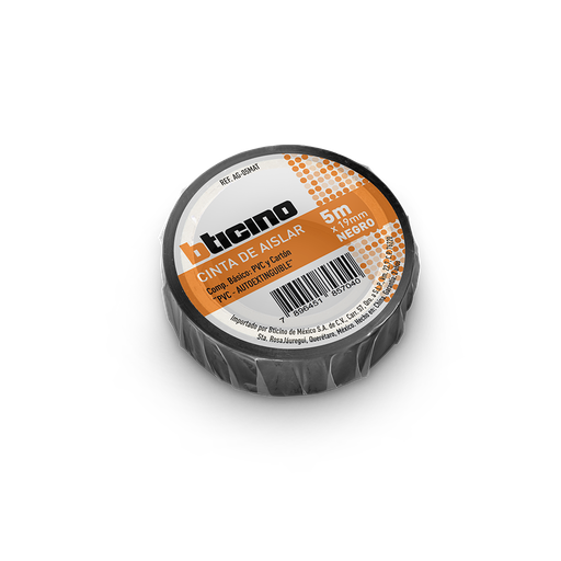 [BTVAG-05MAT] BTICINO CINTA AISLANTE NEGRA 19MM X 5M C/10PZ (E)
