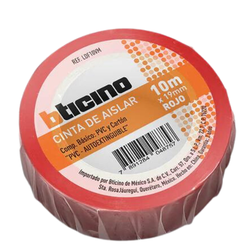 [BTVAG-LDF10VM] BTICINO CINTA AISLANTE ROJA 19MM X 10M (E)