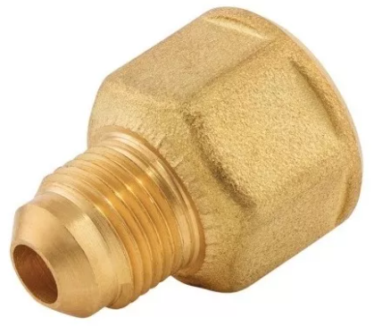 [IU-CN1310] IUSA CAMPANA NIPLE LATÓN 1/2"FLARE x 3/8"NPT P/GAS (311982)(H)