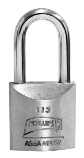 [PHCA113GL] CANDADO PHILLIPS 113 GANCHO LARGO METÁLICO (MX125)(H)