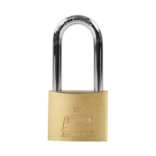 [PHCA017GL] CANDADO PHILLIPS 17 GANCHO LARGO LATÓN MACIZO (MX240)(H)