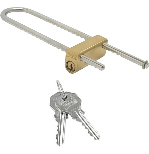 [PHCA008EL] CANDADO PHILLIPS 8 EXTRA LARGO LATÓN (MX110)(H)