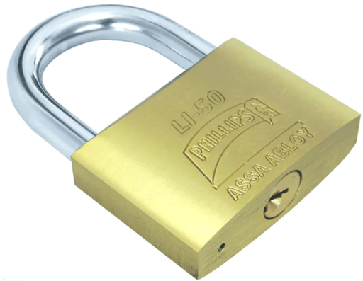 [PHCALI050] CANDADO PHILLIPS LI-50 LATÓN MACIZO (MX1567)(H)