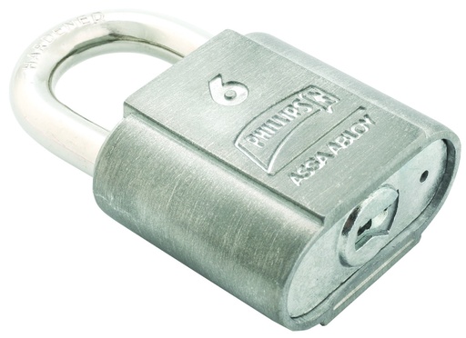 [PHCA006GC] CANDADO METÁLICO PHILLIPS 6 GANCHO CORTO (MX412)(H)