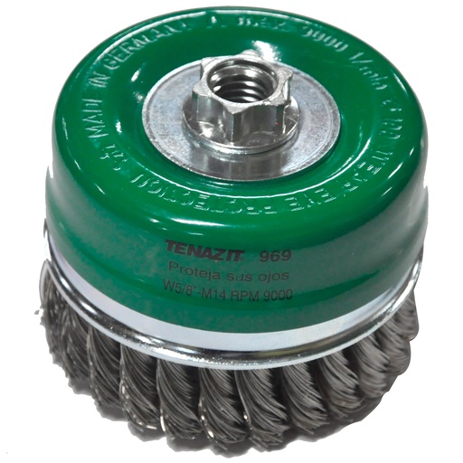 [AU681CCT0969] CEPILLO AUSTROMEX TIPO COPA TRENZADA INOXIDABLE 4" (969)(H)