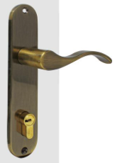 [PHTCEHE88836] CERRADURA TESA HERMES ENTRADA PRINCIPAL MANIJA-MANIJA LATÓN ANTIGUO LLAVE-LLAVE (MX88836)