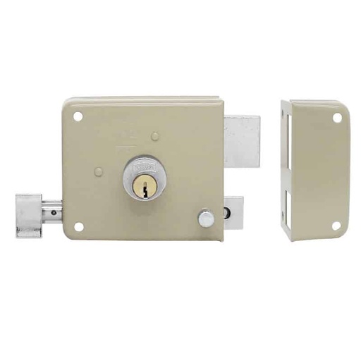 [PHCE715CD4] CERRADURA PHILLIPS 715 CLÁSICA DERECHA BEIGE SOBREPONER (MX92)