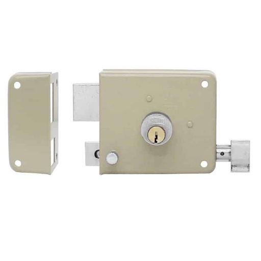 [PHCE715CI4] CERRADURA PHILLIPS 715 CLÁSICA IZQUIERDA BEIGE SOBREPONER (MX93)