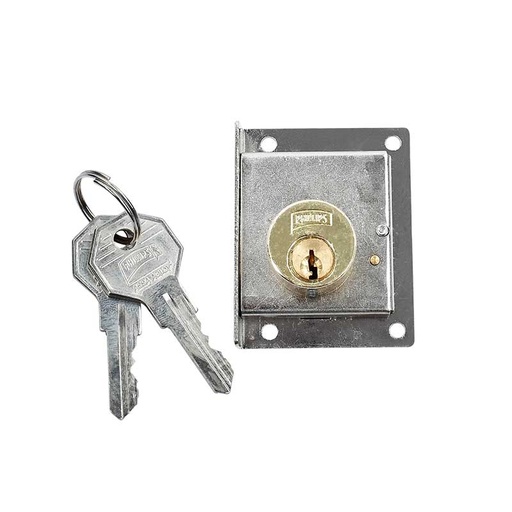 [PHCE072DC] CERRADURA PHILLIPS 72 DERECHA CROMO P/PUERTA CORREDIZA MUEBLE (MX20)(H)