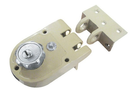 [PHCE625ASIBG] CERRADURA PHILLIPS AS-625 CLÁSICA IZQUIERDA BEIGE DOBLE CILINDRO LLAVE DE PUNTOS SOBREPONER (MX2537)(H)