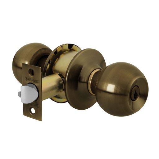 [YABE80PDLA5] CERRADURA YALE BALL ENTRADA LATÓN ANTIGUO (MX80053)