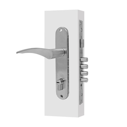 [PHTCEESJCM] CERRADURA SEVILLA TESA P/ENTRADA MANIJA-JALADERA DERECHA CROMO MATE (MX85621) (H)