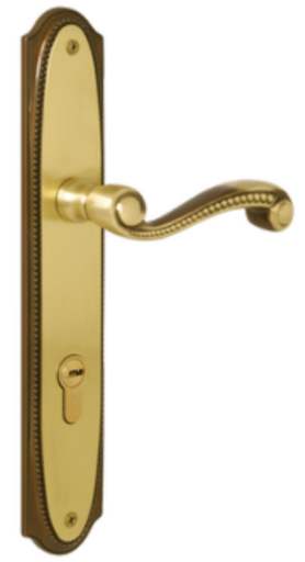 [PHTCEGRE87260] CERRADURA GRECIA TESA RB100 ENTRADA PRINCIPAL MANIJA-JALADERA DERECHA LATÓN PULIDO LLAVE-LLAVE (MX87260)