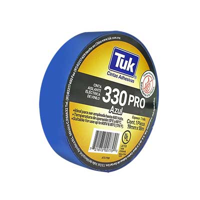 [TKCV330-AZ] CINTA TUK AISLANTE VINIL 330-C AZUL 19MM X 18M (345304)(E)