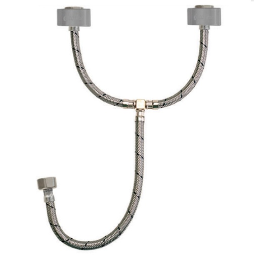 [CX-CTVL55] COFLEX MANGUERA VINILO P/LAVAVAJILLAS "T" 1/2"AM x 1/2"AM x 1/2"AM  55CM (VL-T55)