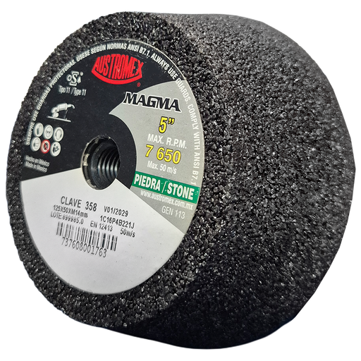 [AU244CDP0358] COPA ABRASIVA AUSTROMEX P/DESBASTE PIEDRA 5" P/BOSCH GRANO 16 (358)(H)
