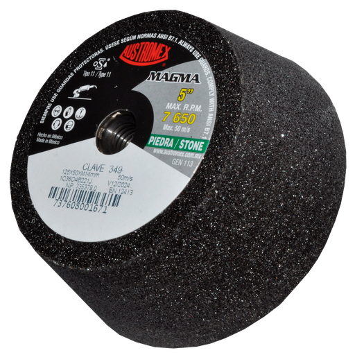 [AU248CDP0349] COPA ABRASIVA AUSTROMEX P/DESBASTE PIEDRA 5" P/BOSCH GRANO 36 (349)(H)