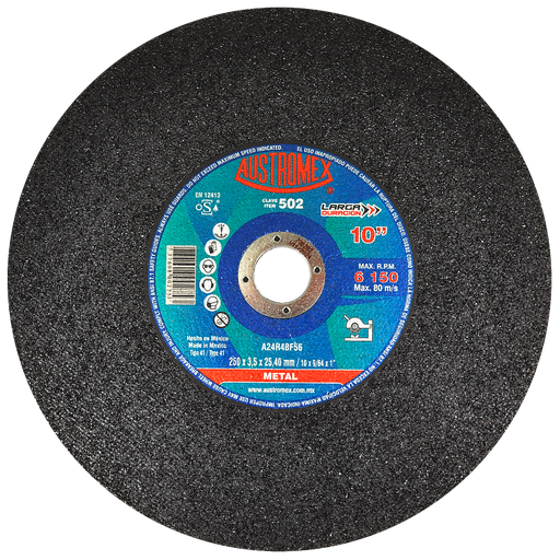 [AU105DCM0502SOL] DISCO ESTACIONARIO AUSTROMEX P/CORTE METAL 10" (502)(H)