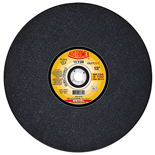 [AU106DCM0738HUE] DISCO ESTACIONARIO AUSTROMEX P/CORTE METAL 12" (738)(H)