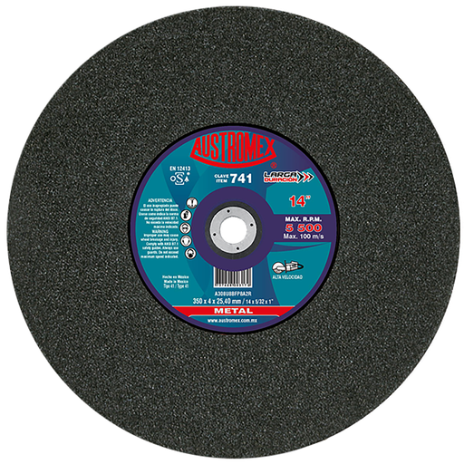 [AU111DCM0741SOL] DISCO ESTACIONARIO AUSTROMEX P/CORTE METAL 14" (741)(H)