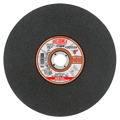 [AU128DCM0494] DISCO PLANO AUSTROMEX P/CORTE METAL 6" (494)(H)