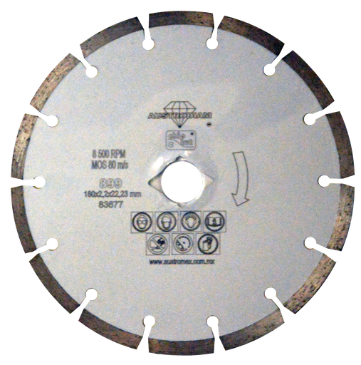 [AU488DDD0899] DISCO DIAMANTE AUSTROMEX RIN SEGMENTADO USO GENERAL 7" (899)(H)