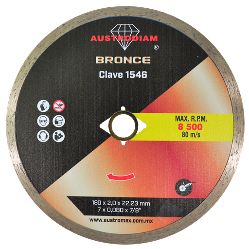 [AU504DRC1546] DISCO DIAMANTE AUSTROMEX RIN CONTINUO USO GENERAL 7" BRONCE (1546)(H)