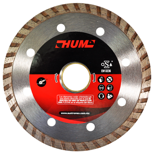 [AU509DDT2557] DISCO DIAMANTE AUSTROMEX TURBO USO GENERAL 4-1/2" (2557)(H)