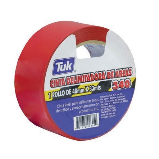 [TKDR48X33] CINTA TUK DELIMITADORA 340 ROJA 48MM x 33M (434002)