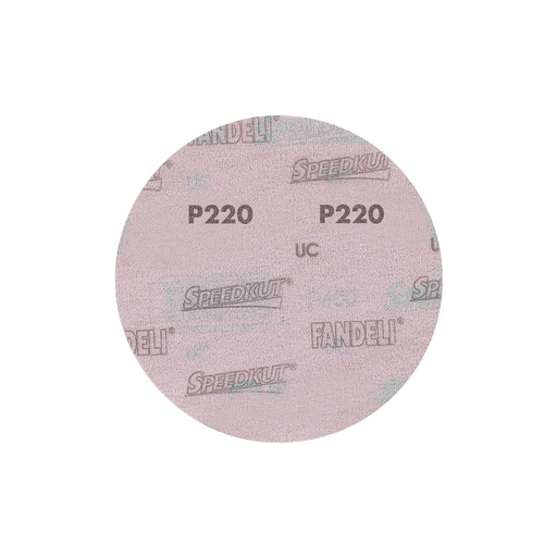 [FAADB73177] DISCO C/VELCRO 5" FANDELI B080 CIEGO GRANO 220 ROJO (73177)(H)