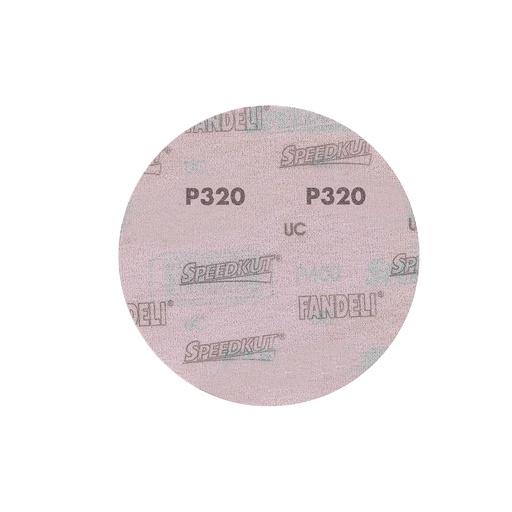 [FAADB73179] DISCO C/VELCRO 5" FANDELI B080 CIEGO GRANO 320 ROJO (73179)(H)