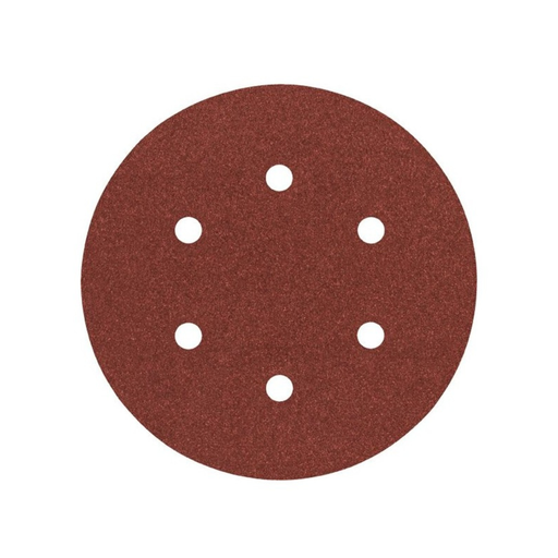 [FADVCP060E88] DISCO C/VELCRO 6" FANDELI E088 C/6 PERFORACIONES GRANO 60 ROJO (14521)(H)
