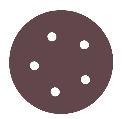 [FAD060-7834] DISCO C/VELCRO FANDELI 5" X088 C/5 PERFORACIONES GRANO 60 ROJO (07834)(H)