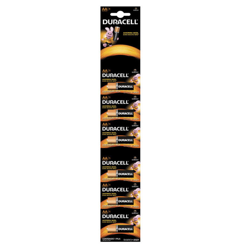[DUP-17] DURACELL AA TIRA C/6 PILAS 18.18PZ  