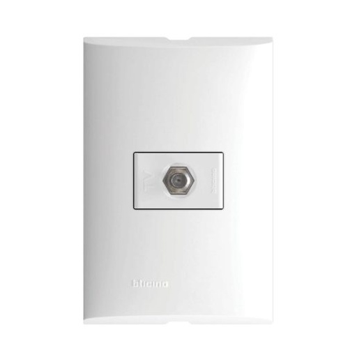 [BTZA691] BTICINO PLACA FORZA C/TOMA DE T.V TIPO F BLANCO (FZA691) (E)