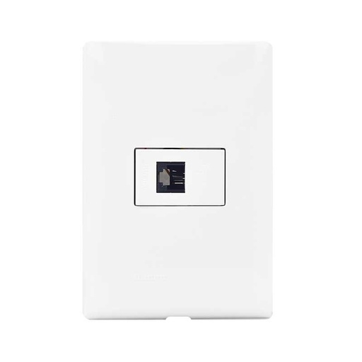 [BTZA581] BTICINO PLACA FORZA C/TOMA TELEFÓNICA RJ11 4 HILOS BLANCO (FZA581) (E)