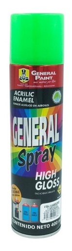 [GP-2701] AEROSOL GENERAL PAINT VERDE FLUORESCENTE 400ML (A2701)(E)