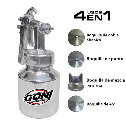 [GOPI26] GONI PISTOLA CLÁSICA C/4 BOQUILLAS MOD 26