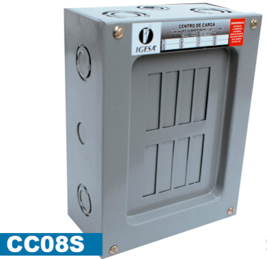 [IGECC08S] IGESA CENTRO DE CARGA 8 UNIDADES P/SOBREPONER (E)