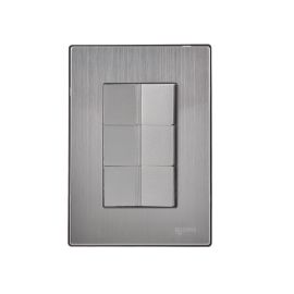 [IGOINOX1013] IGOTO PLACA C/3 APAGADORES SENCILLOS PLATA (INOX1013)(E)