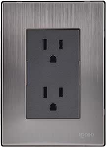 [IGOINOX1024] IGOTO PLACA C/CONTACTO DUPLEX PLATA (INOX1024)(E)