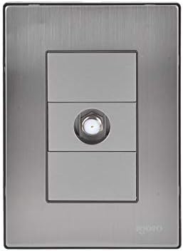 [IGOINOX1011] IGOTO PLACA C/TOMA COAXIAL SALIDA T.V. PLATA (INOX1011)(E)