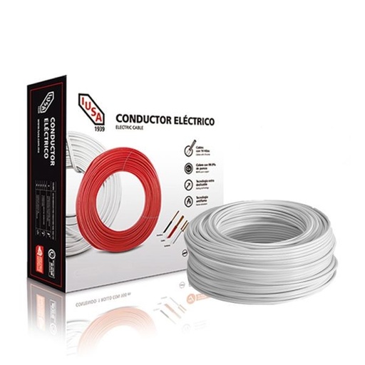 [IUCTHWCLCJB12] IUSA CABLE THW #12 BLANCO CAJA 100M (375123)