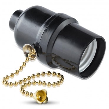 [IUA111N-603222] IUSA SOCKET BAQUELITA 146 C/CADENA ALUMINIO (603222)(E)