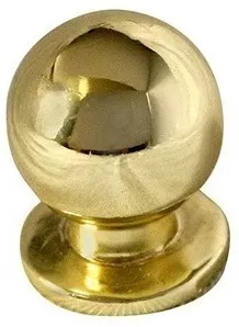 [HANJB3820] JALADERA HANDY BOTÓN CONTEMPORÁNEO LATÓN BRILLANTE 25MM X 29MM C/TORNILLO (3820)(E)