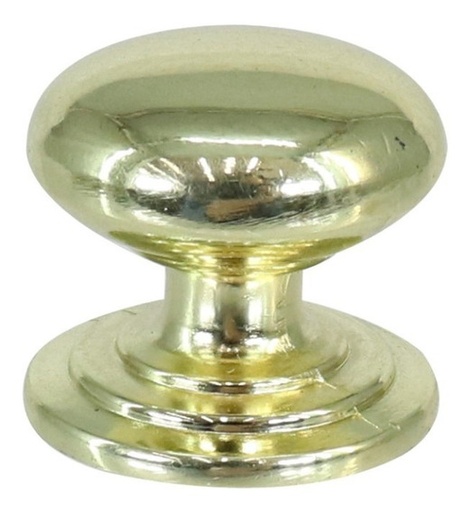 [HANJB3822] JALADERA HANDY BOTÓN CONTEMPORÁNEO LATÓN BRILLANTE 25MM X 22MM C/TORNILLO (3822)(E)