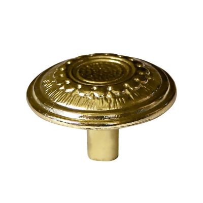 [HANJB3824] JALADERA HANDY BOTÓN CONTEMPORÁNEO LATÓN BRILLANTE 34MM X 21MM C/TORNILLO (3824)(E)