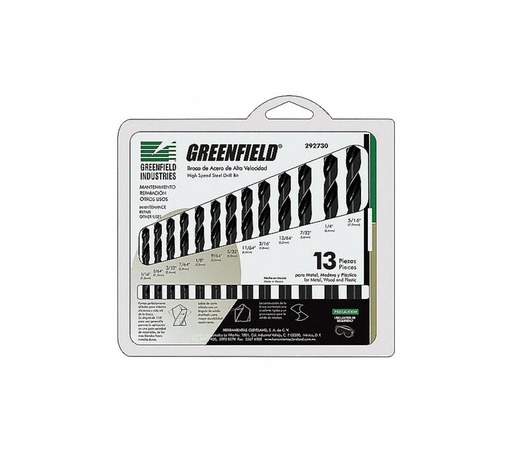 [GRJB292730] JUEGO BROCAS GREENFIELD FRACCIONARIAS JOBBER 13PZ (292730)