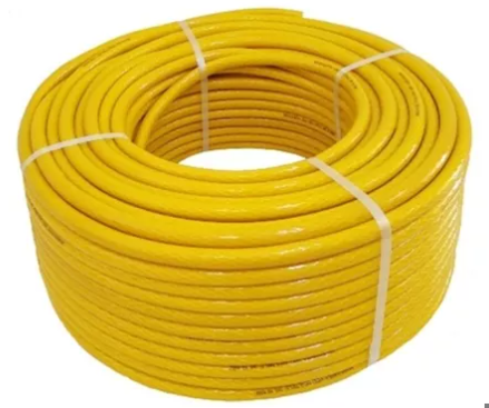 [ARMGA100] MANGUERA ARDA P/GAS TRAMADA AMARILLA 3/8" 100M (102139)