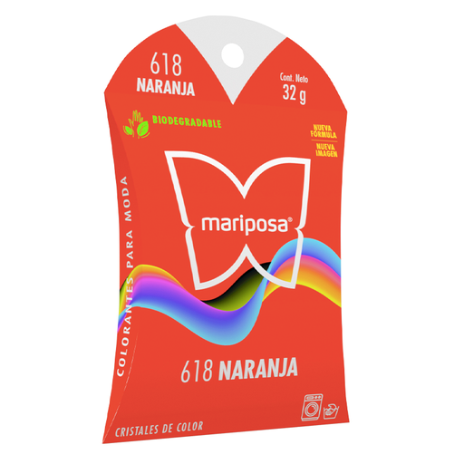 [MCRIST618] MARIPOSA CRISTALES 618 NARANJA 32GR (H)